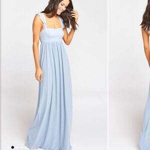 COPY - Mumu steel blue chiffon June dress